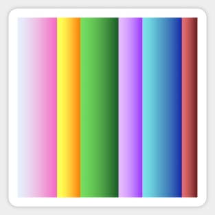 3D Stripes in Rainbow-like pattern Sticker